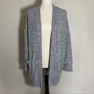 Ginger G Houndstooth Plaid Cardigan Sweater